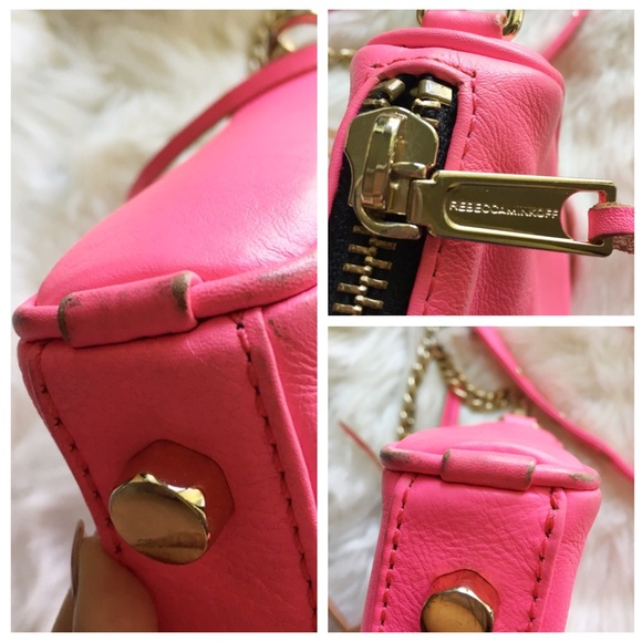 Rebecca Minkoff 'Mini 5 Zip' Neon Pink Crossbody - Picture 5 of 8